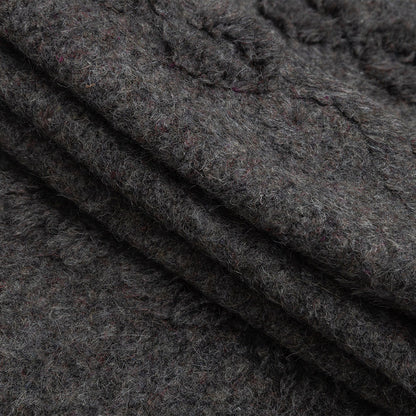 Pavement Chunky Knit with Plum Accents Folded