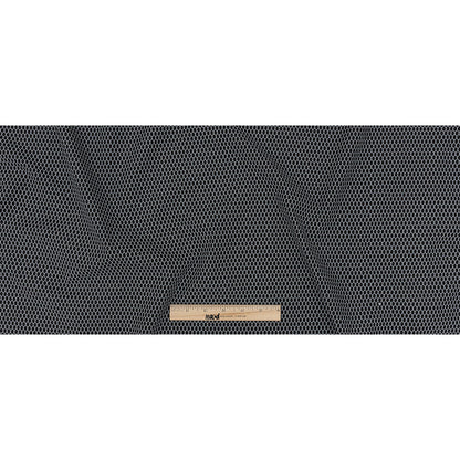 Italian Black and White Geometric Silk and Cotton Voile Folded
