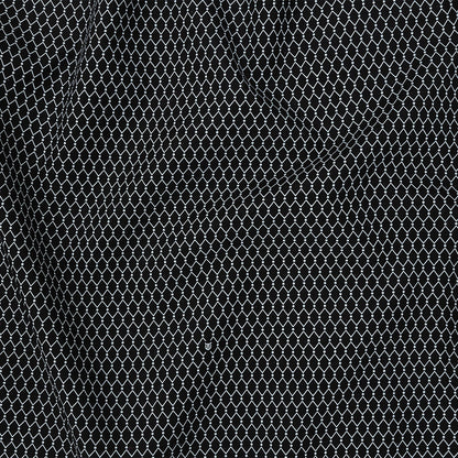 Italian Black and White Geometric Silk and Cotton Voile