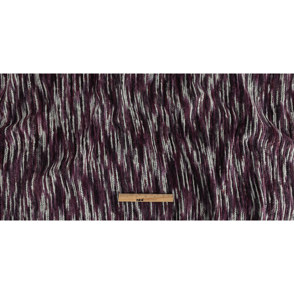 Elderberry and White Striated Novelty Chunky Knit Full