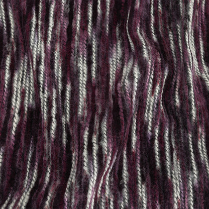 Elderberry and White Striated Novelty Chunky Knit