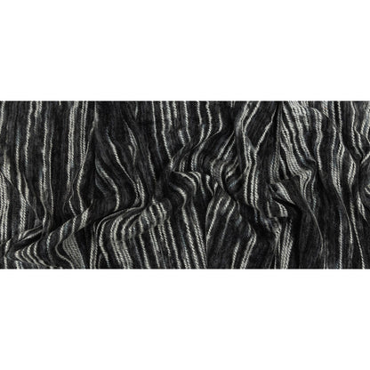 Steel and White Striated Novelty Chunky Knit Full