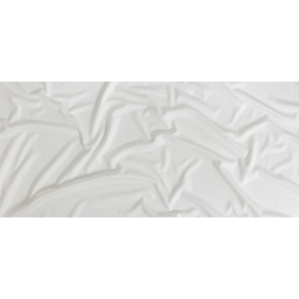 White Coolmax Wicking Athletic Mesh Full