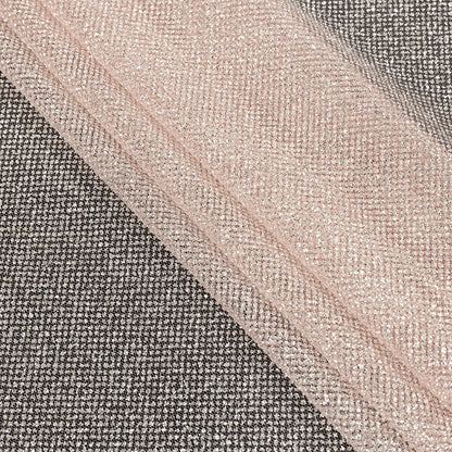 Tulle with Metallic Platinum Glitter - Dusty Rose - Platina Collection