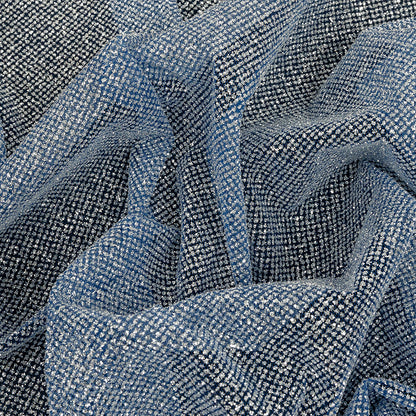 Tulle with Metallic Platinum Glitter - Royal Sax Blue - Platina Collection