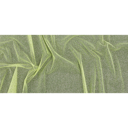 Tulle with Metallic Platinum Glitter - Neon Yellow - Platina Collection