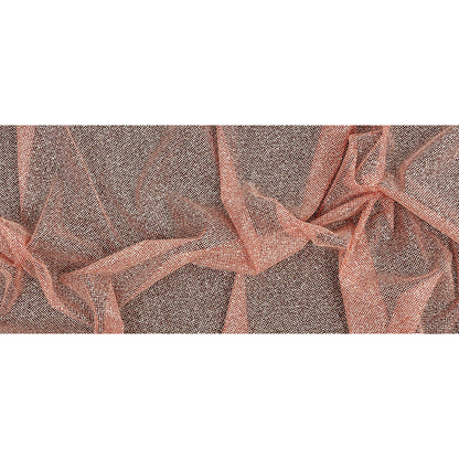 Tulle with Metallic Platinum Glitter - Shrimp - Platina Collection