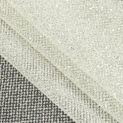 Tulle with Metallic Platinum Glitter - Clearly Aqua - Platina Collection