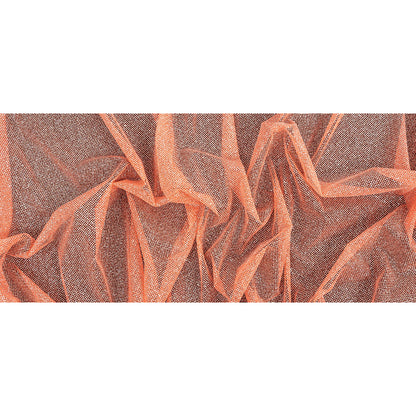 Tulle with Metallic Platinum Glitter - Neon Orange - Platina Collection