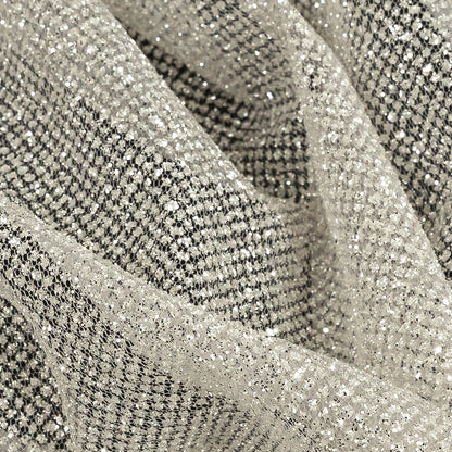 Tulle with Metallic Platinum Glitter - Dove Gray - Platina Collection