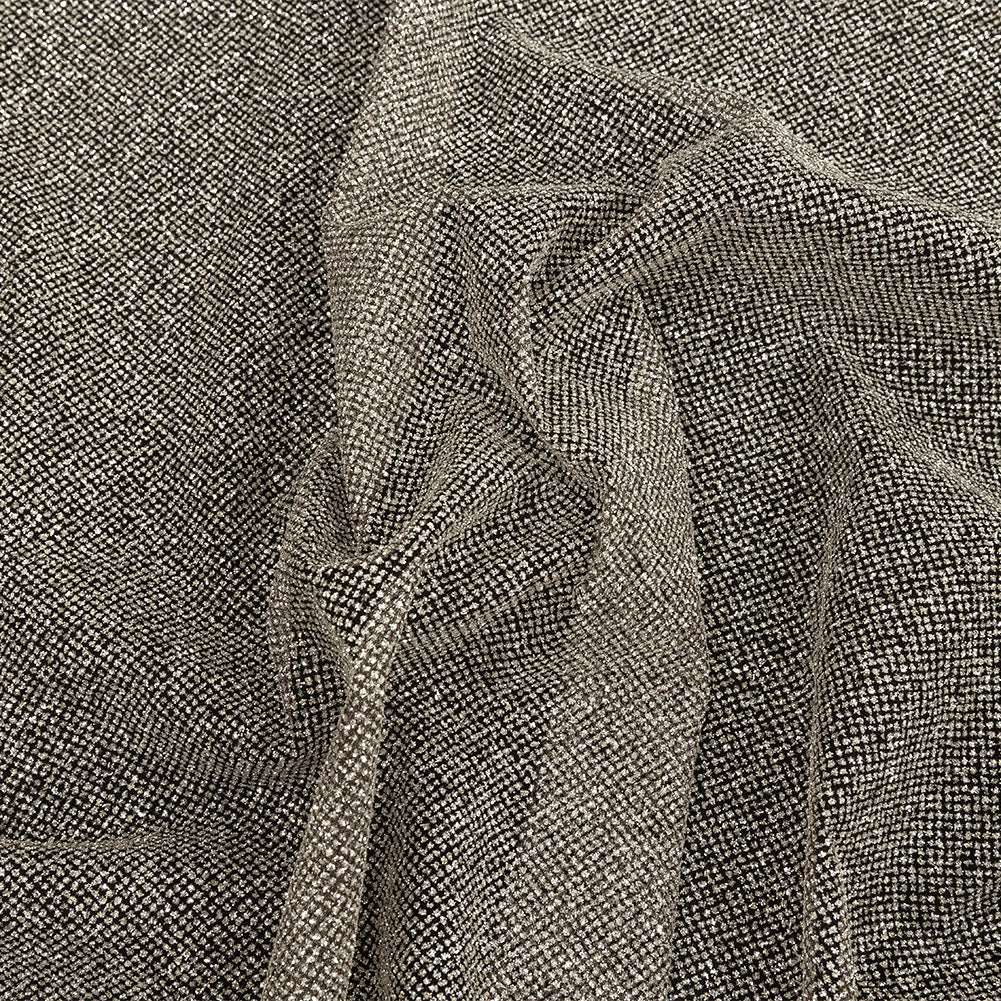 Tulle with Metallic Platinum Glitter - Brown - Platina Collection