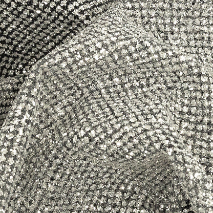 Tulle with Metallic Platinum Glitter - Nine Iron - Platina Collection