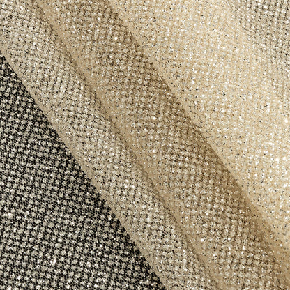 Tulle with Metallic Platinum Glitter - Champagne - Platina Collection