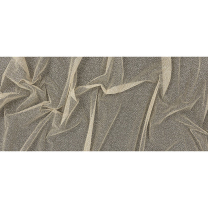 Tulle with Metallic Platinum Glitter - Champagne - Platina Collection