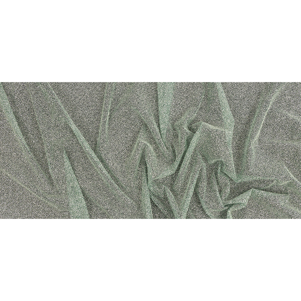 Tulle with Metallic Platinum Glitter - Hurrem Green - Platina Collection