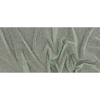 Tulle with Metallic Platinum Glitter - Hurrem Green - Platina Collection