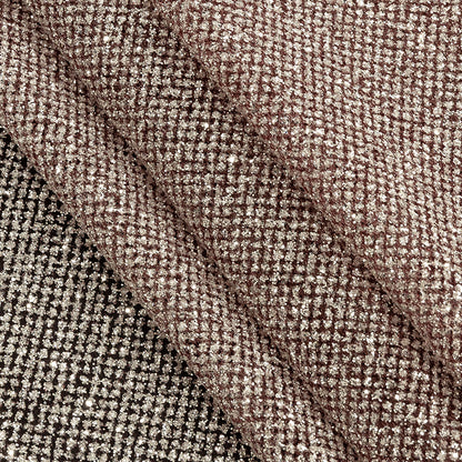 Tulle with Metallic Platinum Glitter - Claret - Platina Collection