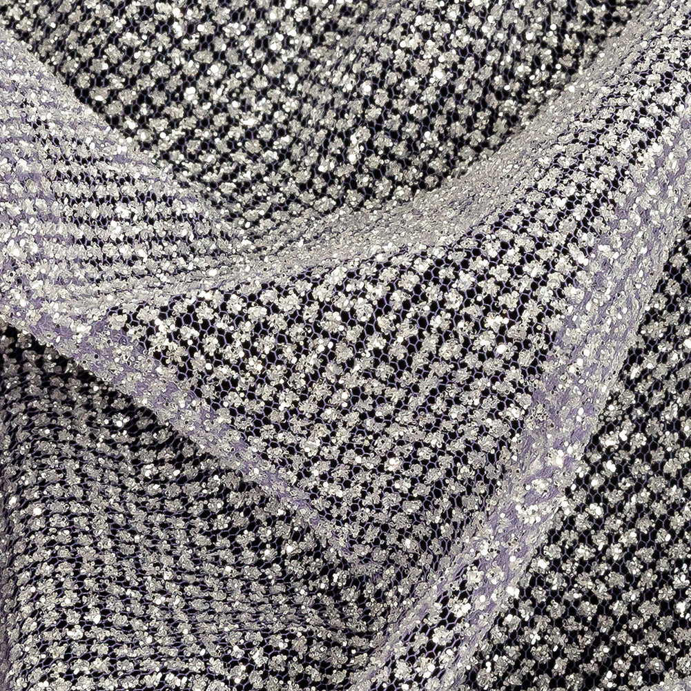 Tulle with Metallic Platinum Glitter - Hocus Pocus - Platina Collection