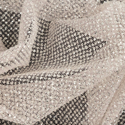 Tulle with Metallic Platinum Glitter - Pink - Platina Collection