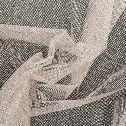 Tulle with Metallic Platinum Glitter - Pink - Platina Collection