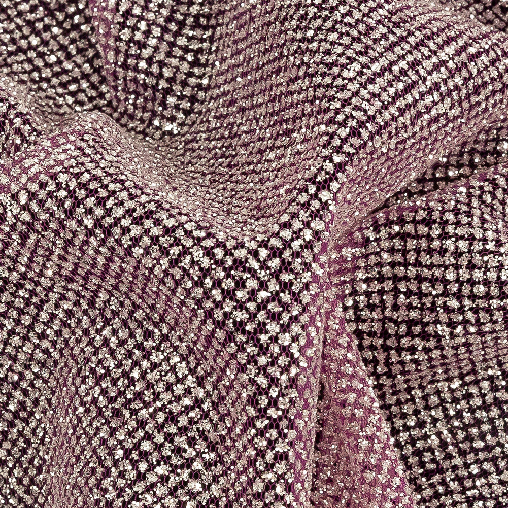 Tulle with Metallic Platinum Glitter - Celebration - Platina Collection