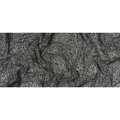 Tulle with Glitter Clusters - Black with Black - Eminence Collection