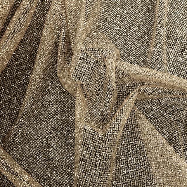 Ombre Tulle with Metallic Platinum Glitter - Gold and White - Starlet Collection