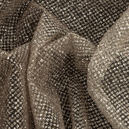 Ombre Tulle with Metallic Platinum Glitter - Copper and Silver - Starlet Collection