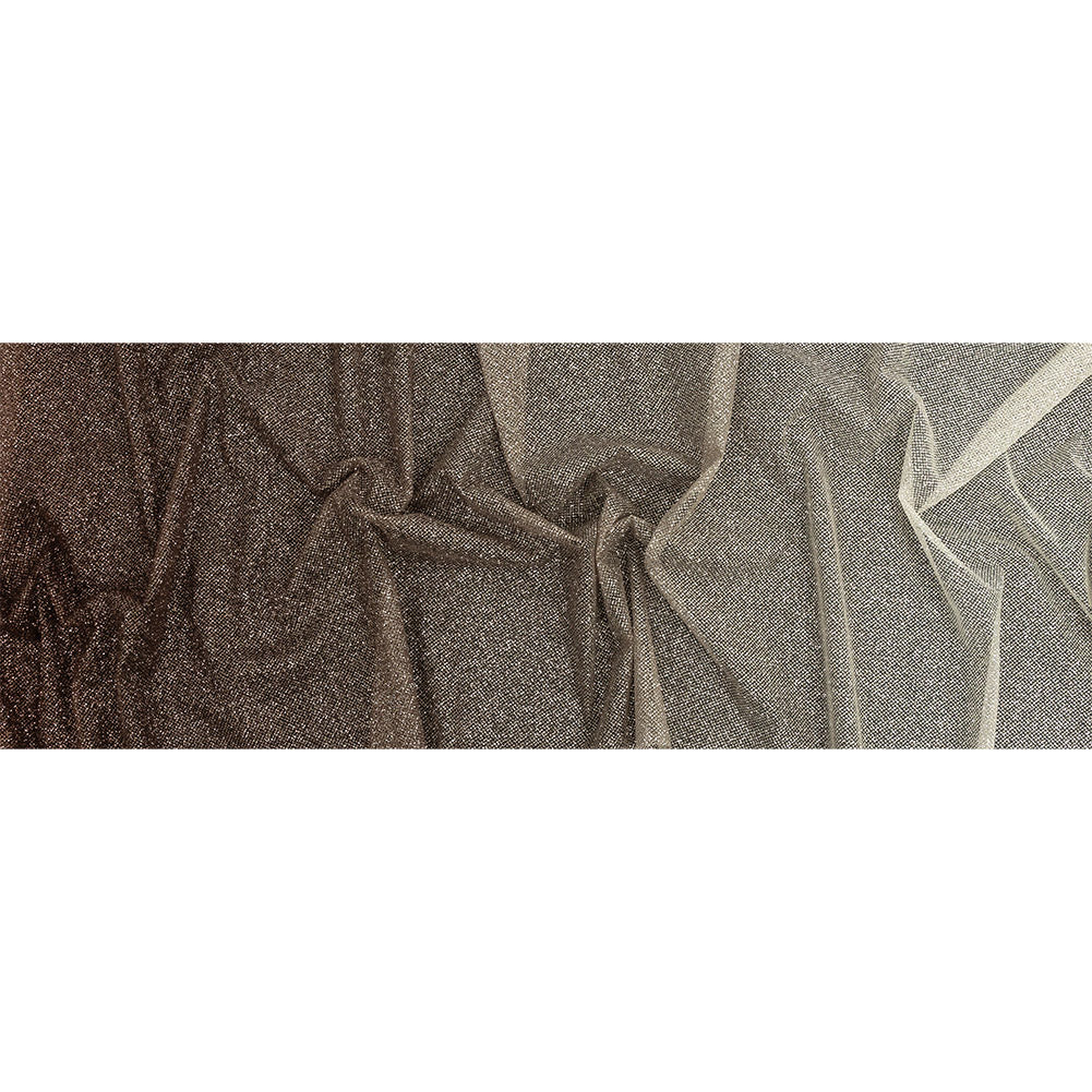 Ombre Tulle with Metallic Platinum Glitter - Copper and Silver - Starlet Collection - Full