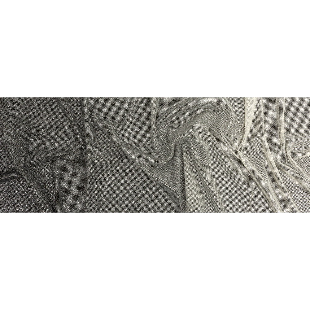 Ombre Tulle with Metallic Platinum Glitter - Black and White - Starlet Collection - Full