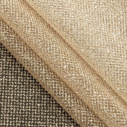 Ombre Tulle with Metallic Platinum Glitter - Pale Gold and White - Starlet Collection