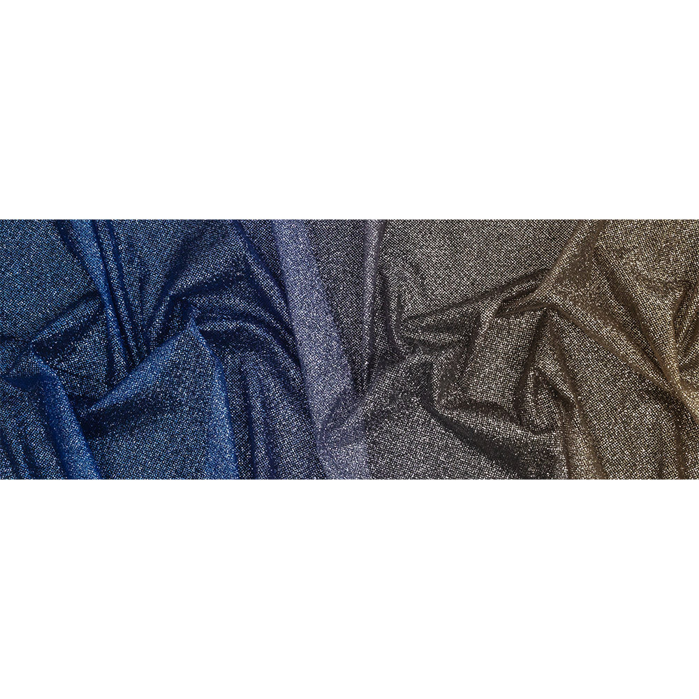 Ombre Tulle with Metallic Platinum Glitter - Royal Blue and Gold - Starlet Collection