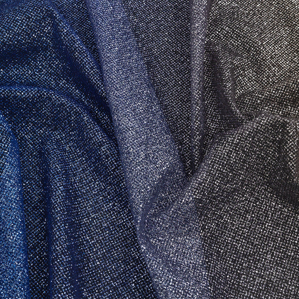Ombre Tulle with Metallic Platinum Glitter - Royal Blue and Gold - Starlet Collection