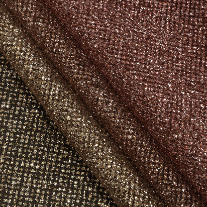 Ombre Tulle with Metallic Platinum Glitter - Maroon and Gold - Starlet Collection