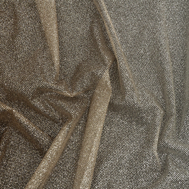 Ombre Tulle with Metallic Platinum Glitter - Light Copper and White - Starlet Collection