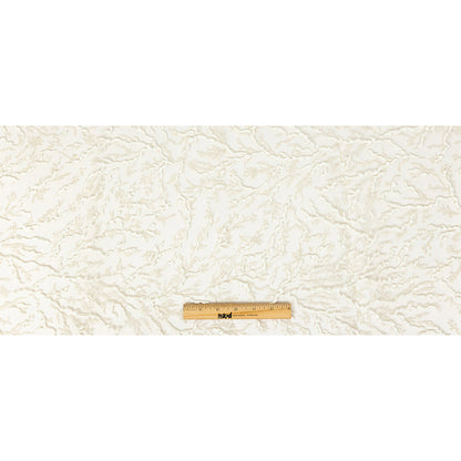 3D Puffy Glitter Tulle - Light Champagne and White