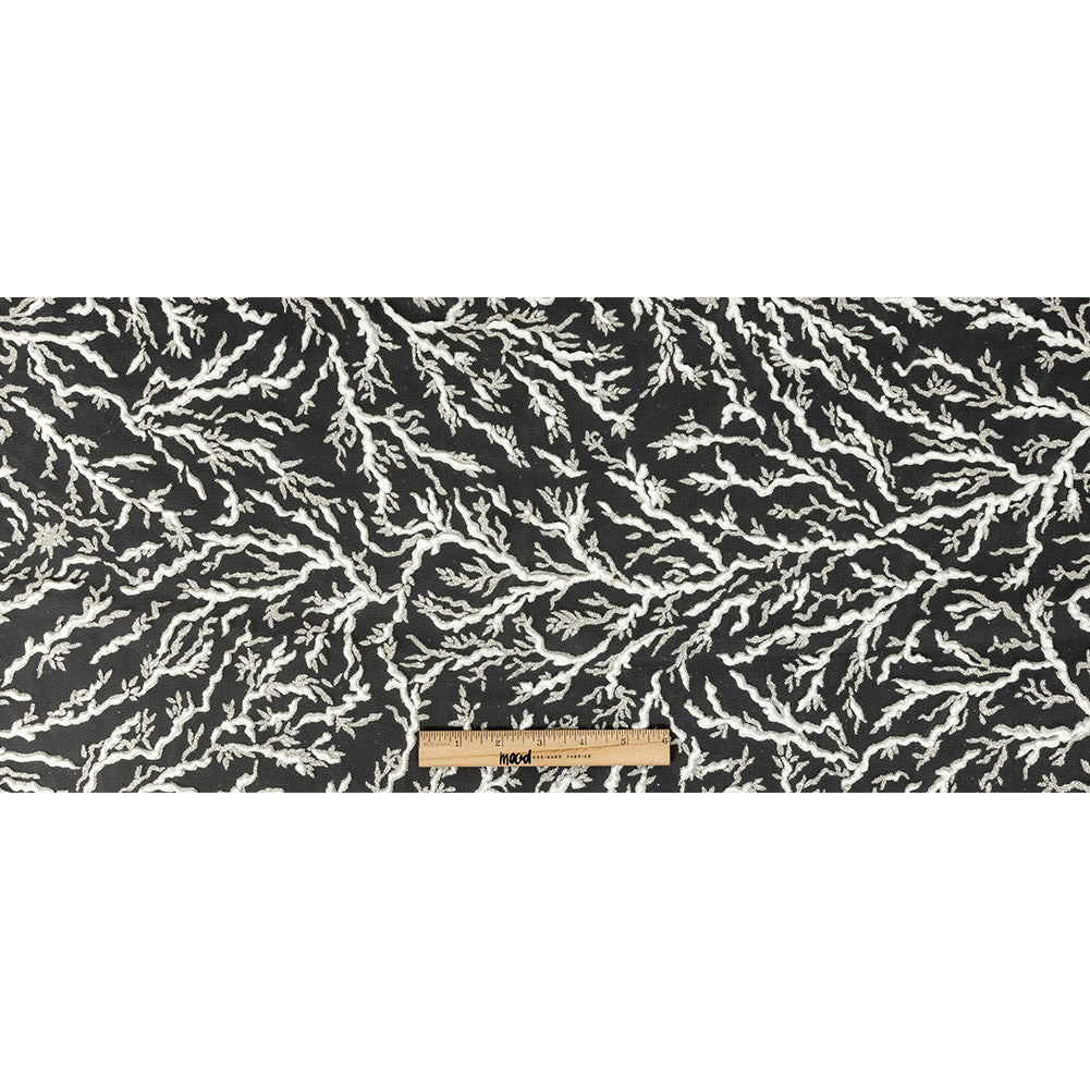 3D Puffy Glitter Tulle - Off-White and Silver
