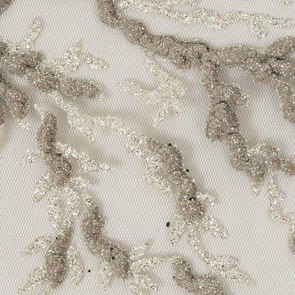 3D Puffy Glitter Tulle - Mink