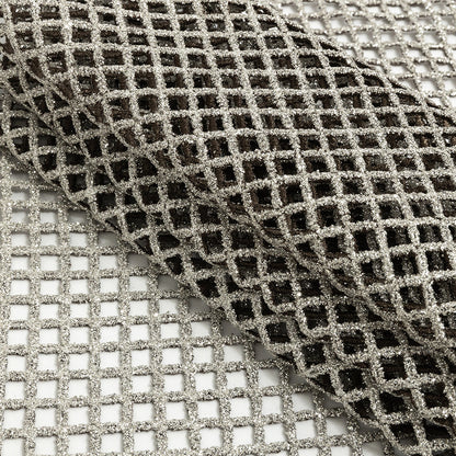 Guipure Lace with Glitter - Mink Diamonds