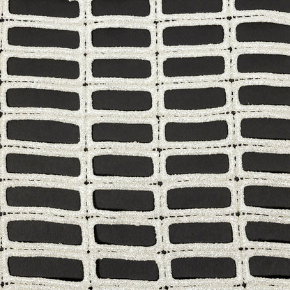 Guipure Lace with Glitter - Off-White Gradient Rectangles