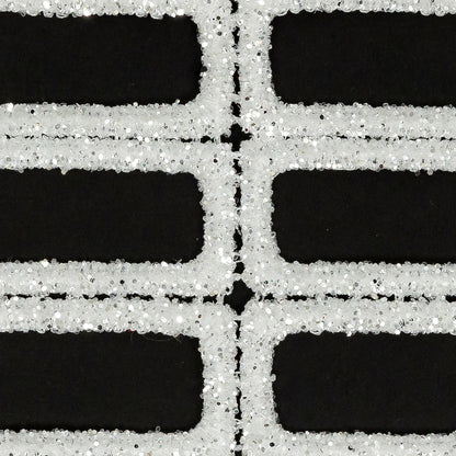 Guipure Lace with Glitter - White Gradient Rectangles Full