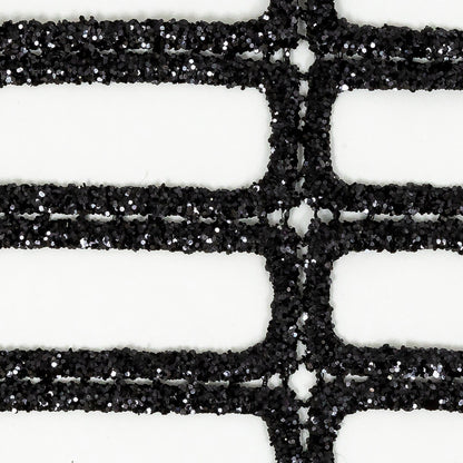 Guipure Lace with Glitter - Black Gradient Rectangles Full