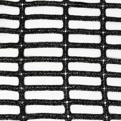 Guipure Lace with Glitter - Black Gradient Rectangles