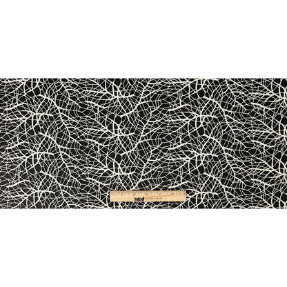 Guipure Lace with Silver Glitter Topcoat - Off-White Thin Webbing Folded