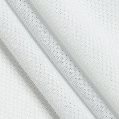 White Stretch Polyester Mesh Folded