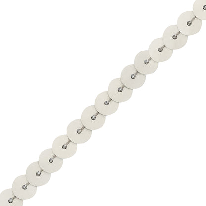 6mm Matte Silver Flat Sequins Trim Detail