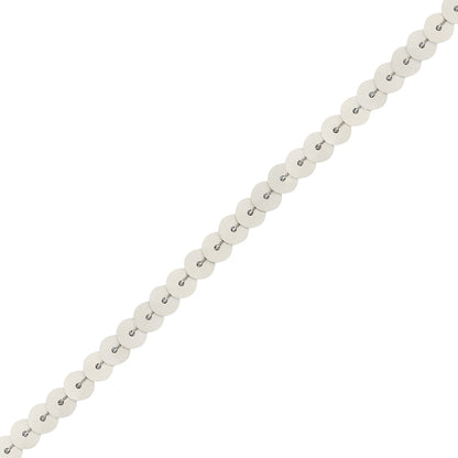 6mm Matte Silver Flat Sequins Trim