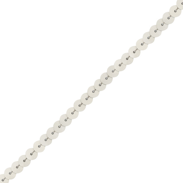 6mm Matte Silver Flat Sequins Trim