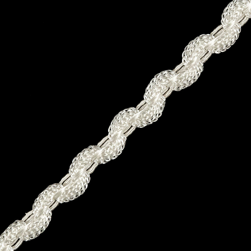 Lustrous Ivory Gimp Braided Cording - 0.375" Detail