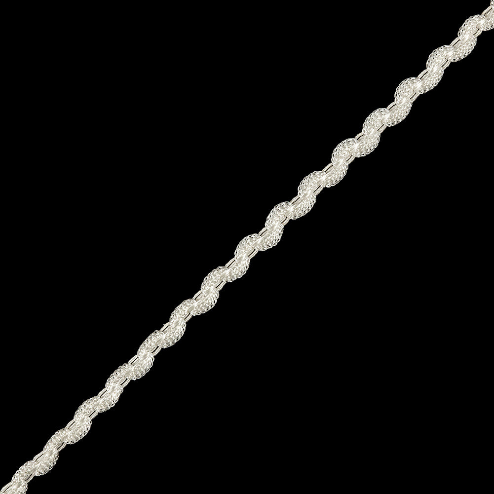 Lustrous Ivory Gimp Braided Cording - 0.375"